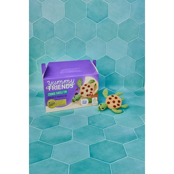 Lion Brand Yarn Yummy Friends Kit Cookie Turtle Tim 3014-501AA Polyester 1 Kit