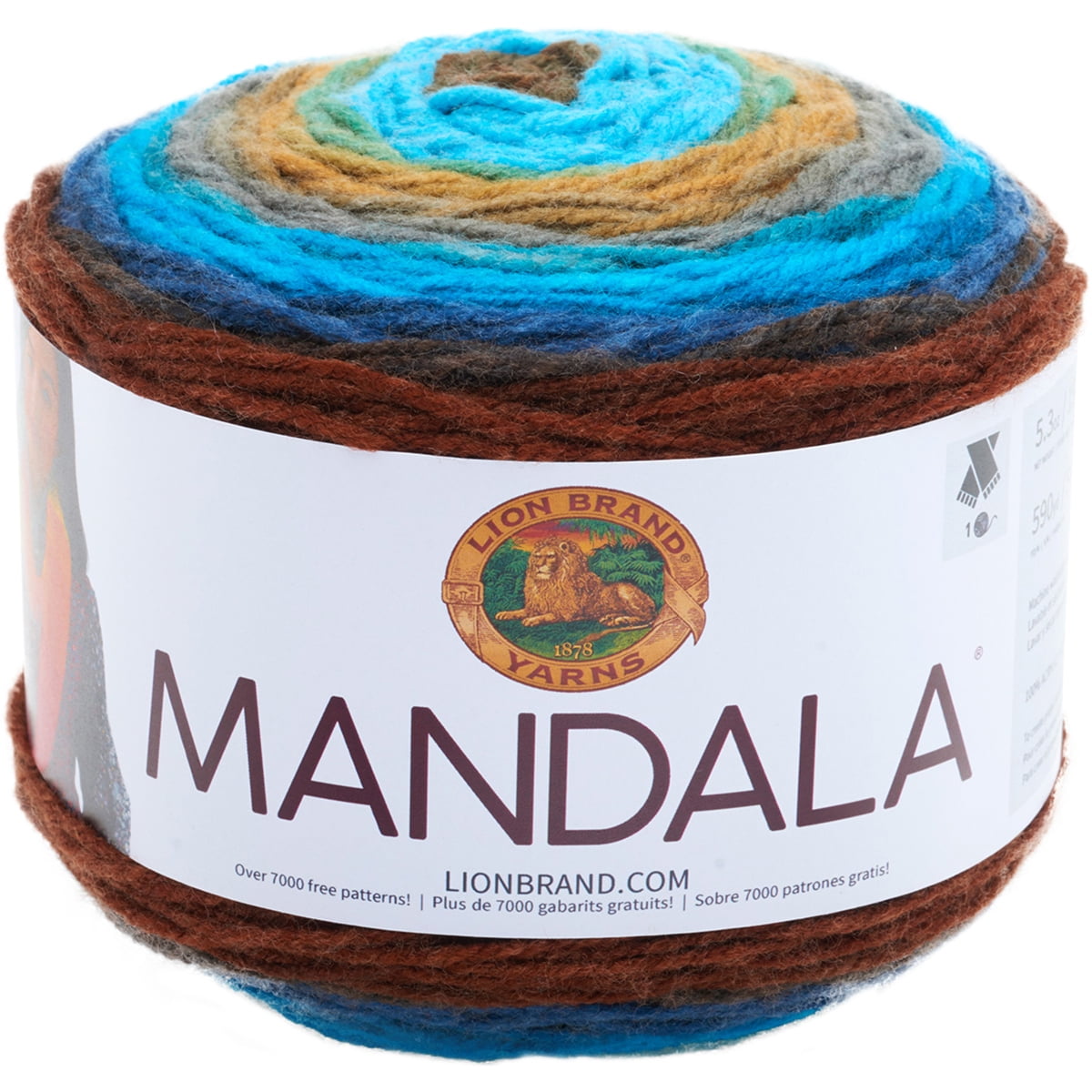 Lion Brand 100% Acrylic Mandala Yarn, Light Weight, Machine