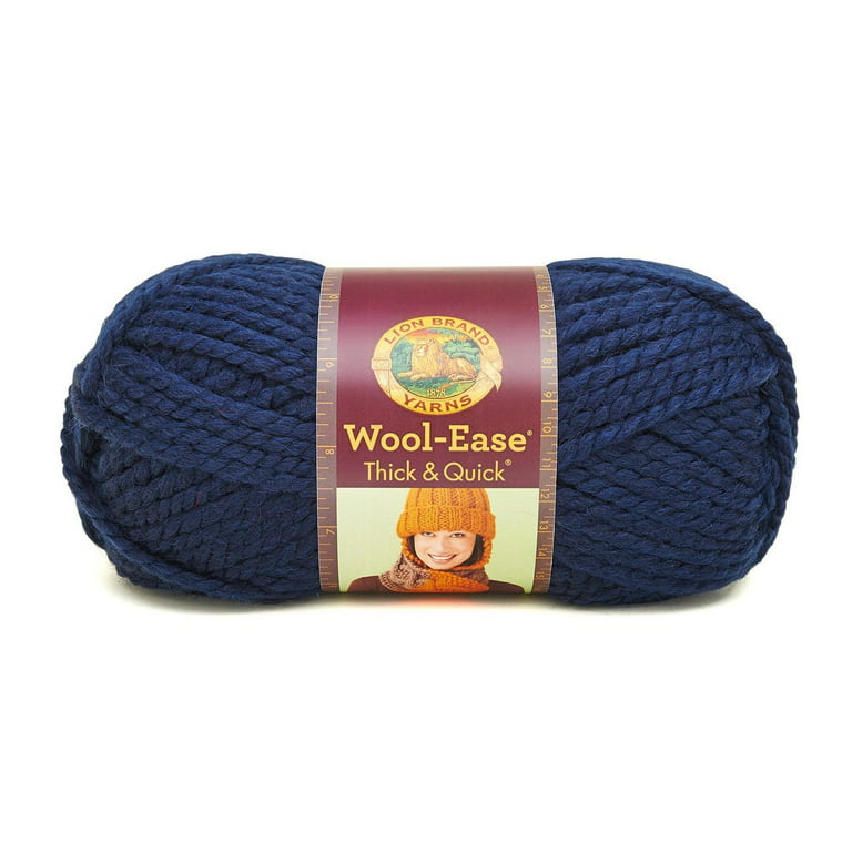 Lion Brand Yarns Wool Ease Thick & Quick Navy Yarn, 1 Each