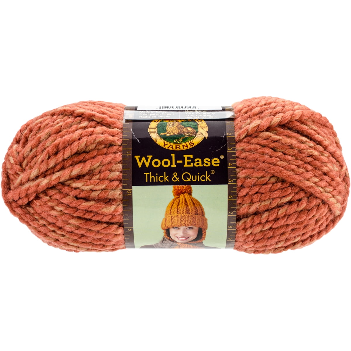 Lion Brand Yarns Wool Ease Thick & Quick Tangerine Yarn, 1 Each