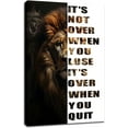 thumbnail image 1 of Lion Canvas Wall Art Inspirational Picture Entrepreneur Quotes Motivational Animal Painting Poster Print on Canvas Wall Artwork for Bedroom Office Workplace Framed Ready to Hang [12''''Wx 18''''H], 1 of 6