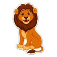 thumbnail image 1 of Lion Cartoon Cute - 12" Vinyl Sticker Waterproof Decal, 1 of 1