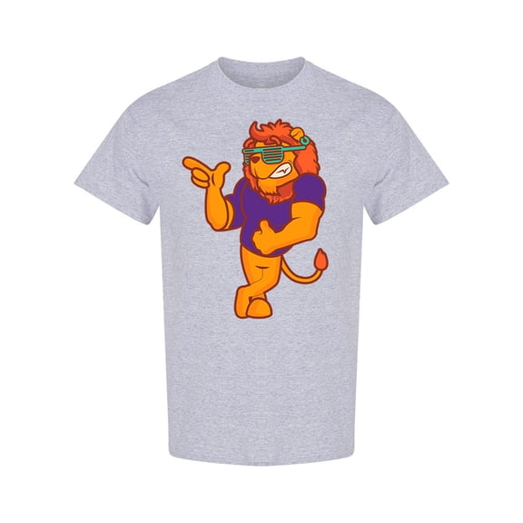 Lion Cartoon T-Shirt Men -Image by Shutterstock, Male x-Large