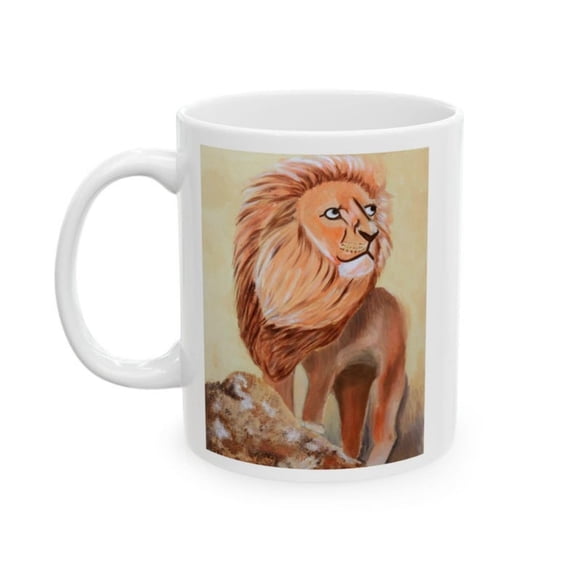 Lion Ceramic Mug, oz, oz.