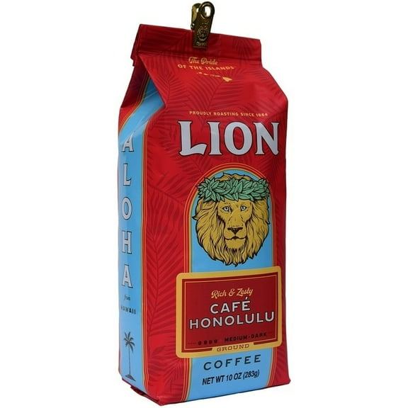 Lion Coffee Cafe Honolulu Ground Coffee, 10 oz