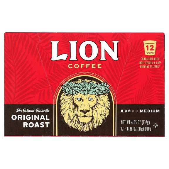 Lion Coffee Lion Original Single Serve Pod 12 Cups