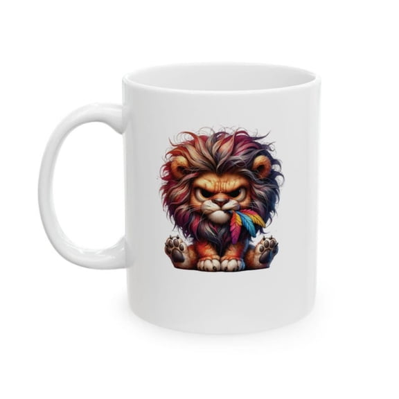 Lion Coffee Mug Fierce Atude oz Ceramic.