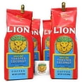 thumbnail image 1 of Lion Coffee TOASTED COCONUT, Ground, Light Roast, Four 10 Ounce Bags with Exclusive Lion Coffee Factory Direct Brand Registered Sticker, ISLAND-STYLE (pack of 4), 1 of 2