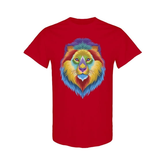 Lion Colorful Design T-Shirt Men -Image by Shutterstock, Male x-Large