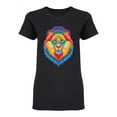 thumbnail image 1 of Lion Colorful Mane Shaped T-Shirt Women -Image by Shutterstock, Female Small, 1 of 2