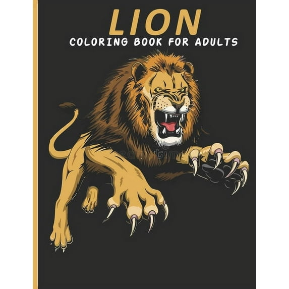 Lion Coloring Book For Adults: This Book For An Adult With Cute Lion collection, Stress Remissive And Relaxation., (Paperback)