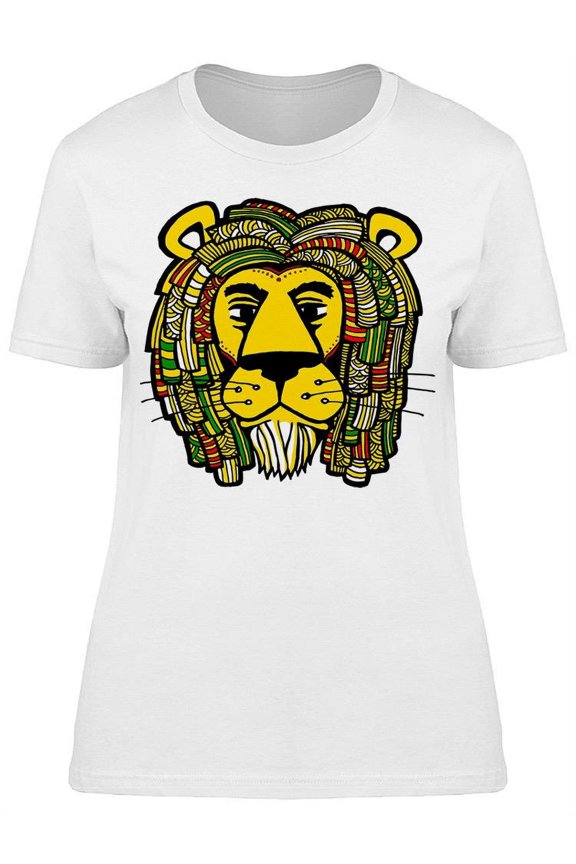 Lion Cool Colored Dreadlocks T-Shirt Women -Image by Shutterstock, Female x-Large