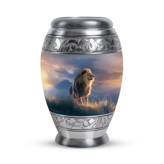 Lion Cremation Urns for Human Ashes, Mountain Lion Urn for Ashes Adult Male Female, Funeral Memorial Urns Box and Casket for Ashes - 3inch, Small/Mini Size - Single 1Pcs