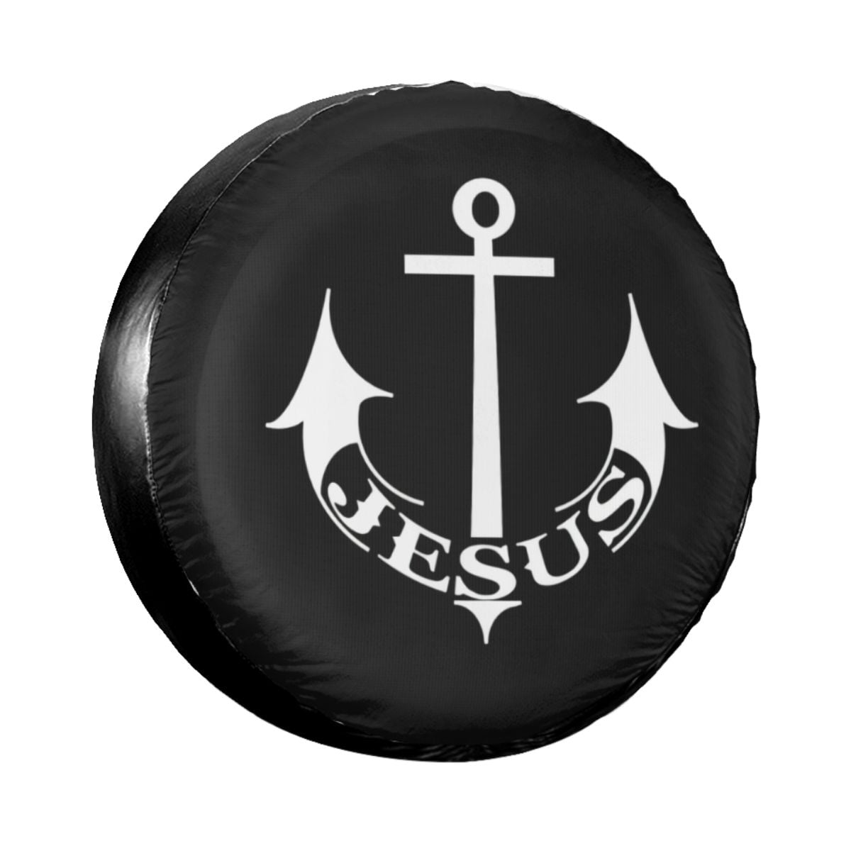 Lion Cross Jesus Christian Lord Spare Tire Cover Bag Pouch for Jeep