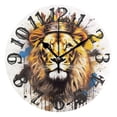 thumbnail image 1 of Lion Crown 10 inch Wall Clocks Non Ticking Easy to Read Battery Decorative for Home Bathroom Kitchen Bedroom Living Room, 1 of 8