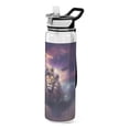 thumbnail image 1 of Lion Crown Clouds Sports Water Bottle Portable Travel Mug 32oz BPA Free Leak Proof Straw Transparent Tritan for Gym Yoga Cycling Camping, 1 of 7