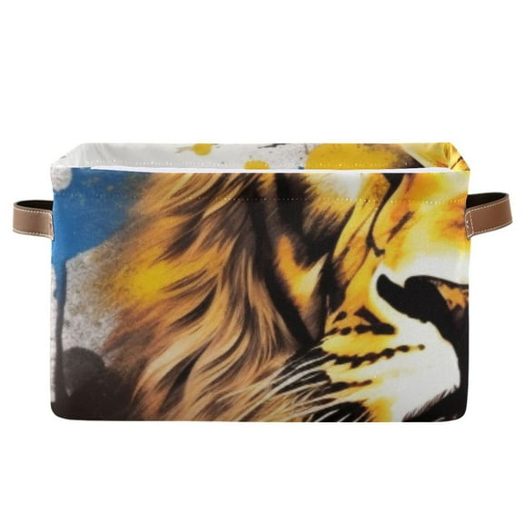 Lion Crown Storage Bins Baskets With Handles Storage Box Clothes Organizer Organization Toys