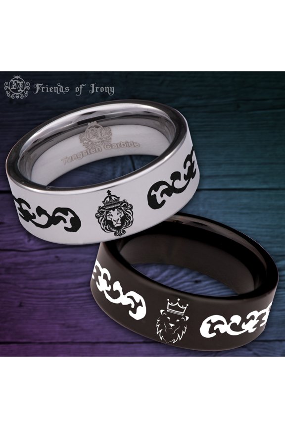 Lion Crown Tungsten Carbide Ring