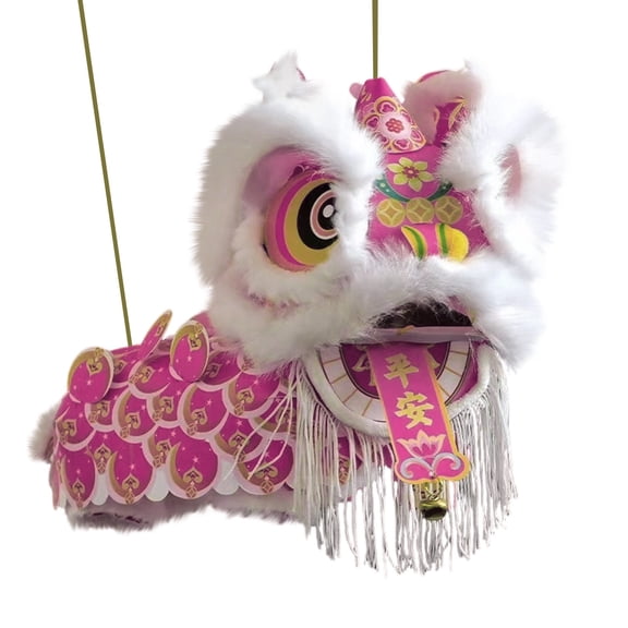 Lion Dance Lantern Craft Kit (DIY Material) Festive Decoration Handmade Fun DIY Tassel Lamp Gift Perfect for Home Garden Party
