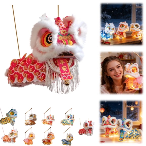 Lion Dance Paper Lantern Craft Kit – Chinese New Year String Puppet & Marionette Craft for Home Decoration, Spring Festival DIY Fun