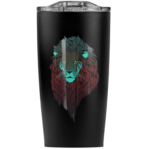 Lion In The Dark Stainless Steel 20 oz Travel Tumbler, Vacuum Insulated & Double Wall with Leakproof Sliding Lid | Great for Coffee/Hot Drinks and Cold Beverages