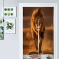 thumbnail image 1 of Lion Desert Door Curtain Nordic Living Room DoorCurtain Porch Partition Curtain Kitchen Rative Half Curtain, 1 of 4