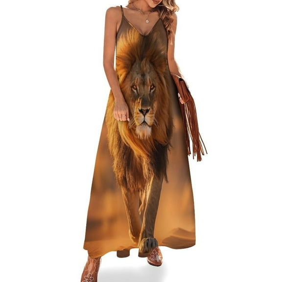 Lion Desert Sleeveless Dress Loose Women's Dress Dresses Luxury Evening Dresses
