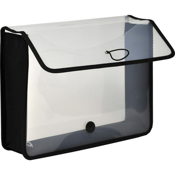 Lion EXPAND-N-FILE Letter File Wallet - 8 1/2" x 11" - 3" Expansion - Canvas, Polypropylene - Clear - 1 Each | Bundle of 2 Each