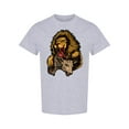 thumbnail image 1 of Lion Eating T-Shirt Men -Image by Shutterstock, Male XX-Large, 1 of 2
