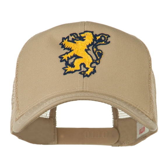 Lion Emblem Embroidered Cap - Khaki OSFM