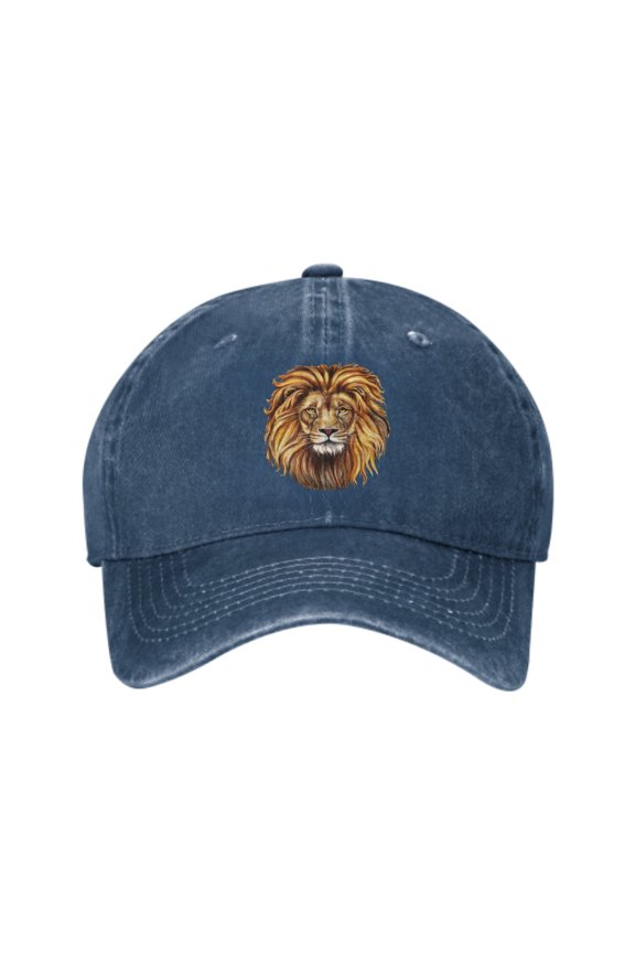 Lion Face Baseball Caps for Men Women Adjustable Casual Trucker Hats for Fishing Outdoor Activities Fashion Hats