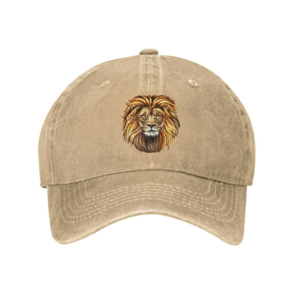 Lion Face Baseball Caps for Men Women Adjustable Casual Trucker Hats for Fishing Outdoor Activities Fashion Hats