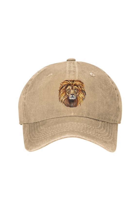 Lion Face Baseball Caps for Men Women Adjustable Casual Trucker Hats for Fishing Outdoor Activities Fashion Hats