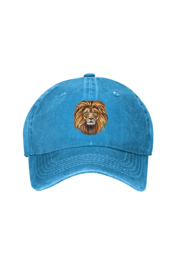 Lion Face Baseball Caps for Men Women Adjustable Casual Trucker Hats for Fishing Outdoor Activities Fashion Hats