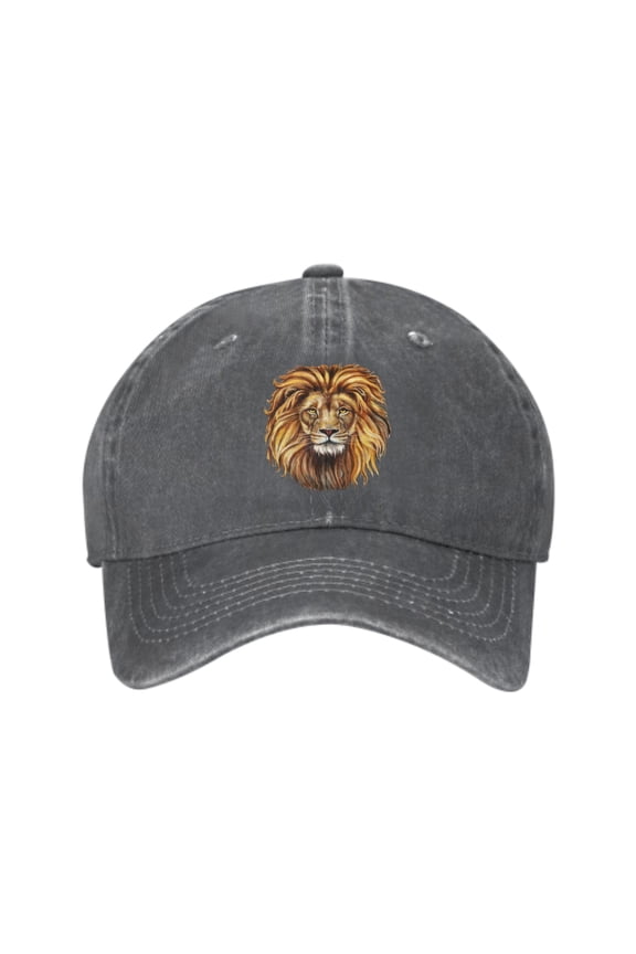 Lion Face Baseball Caps for Men Women Adjustable Casual Trucker Hats for Fishing Outdoor Activities Fashion Hats