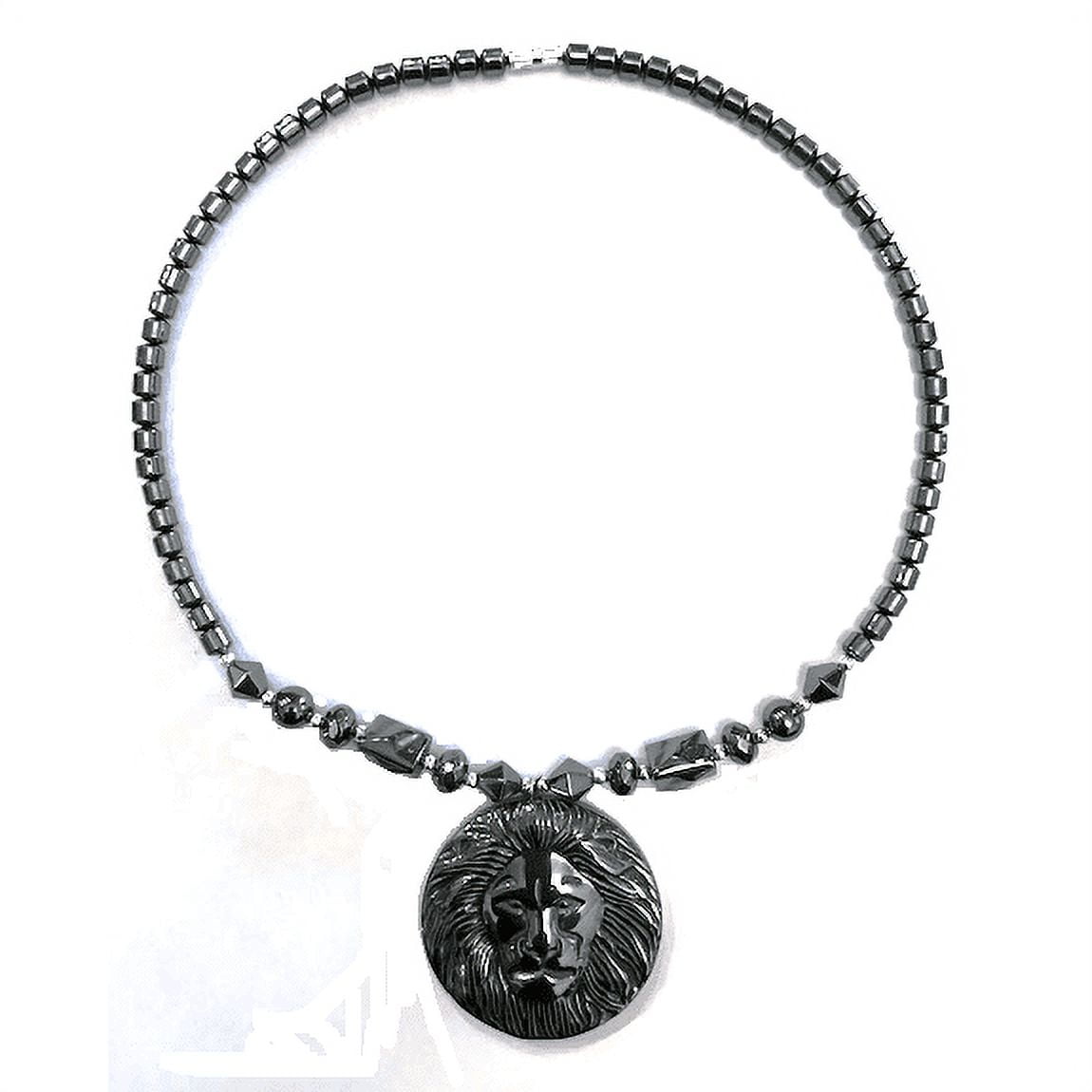 Hematite & Jet King Skull Necklace - Men's Jewelry | Lazaro SoHo