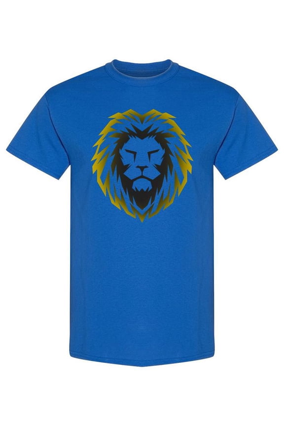 Lion Face Logo T-Shirt Men -SPIdeals Designs, Male 5X-Large