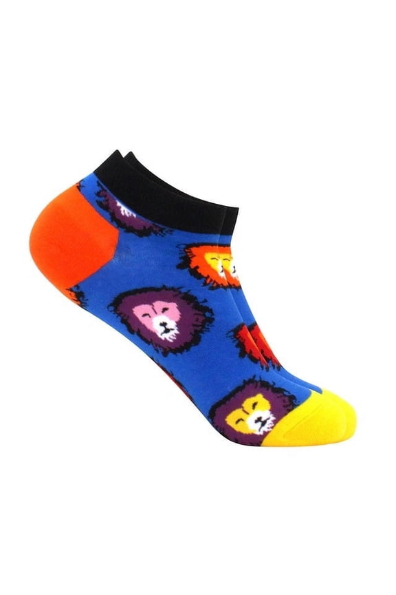 Lion Face Pattern Ankle Socks (Adult Medium - Women's Shoe Sizes 5-10)