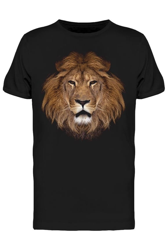 Lion Face Portrait T-Shirt Men -Image by Shutterstock, Male Small