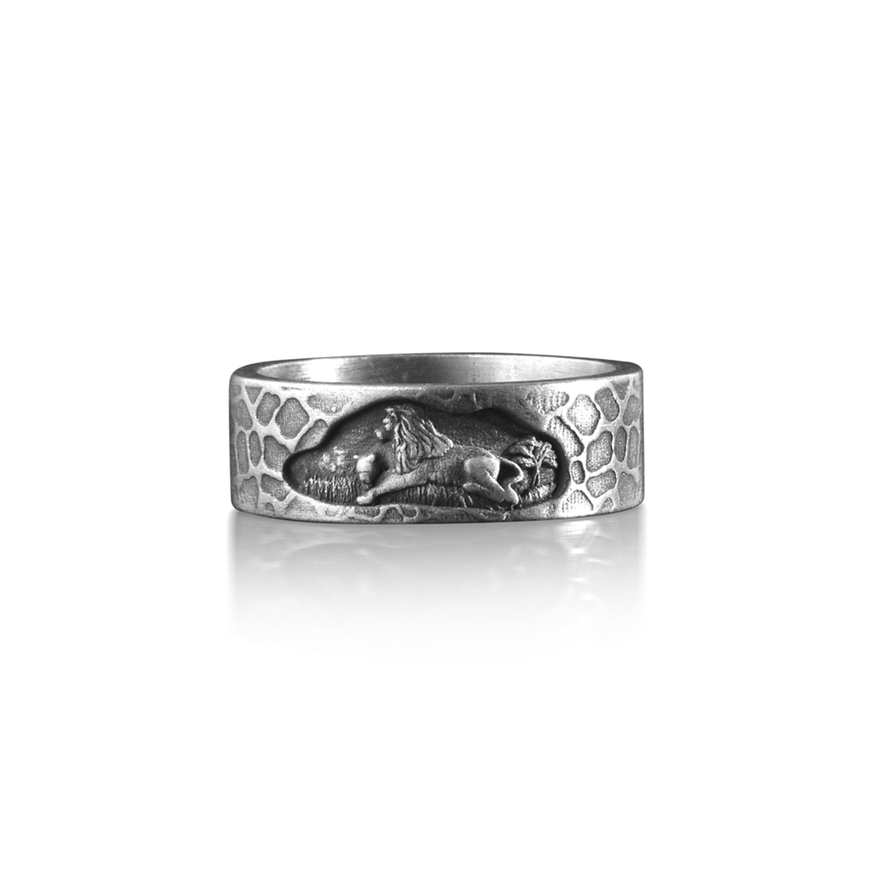 BySilverStone Handmade Lion Signet Ring - Sterling Silver 3D Lion Head Ring For Men, Zodiac Leo Gift - View #6