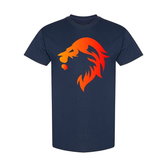 Lion Fire T-Shirt Men -Image by Shutterstock, Male Small
