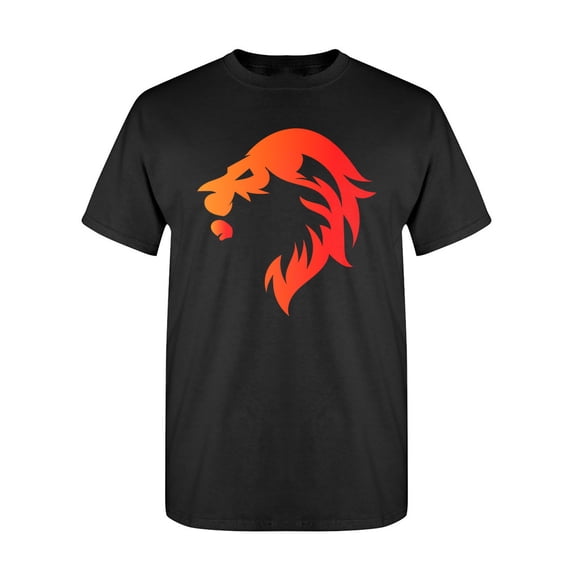 Lion Fire T-Shirt Men -Image by Shutterstock, Male x-Large