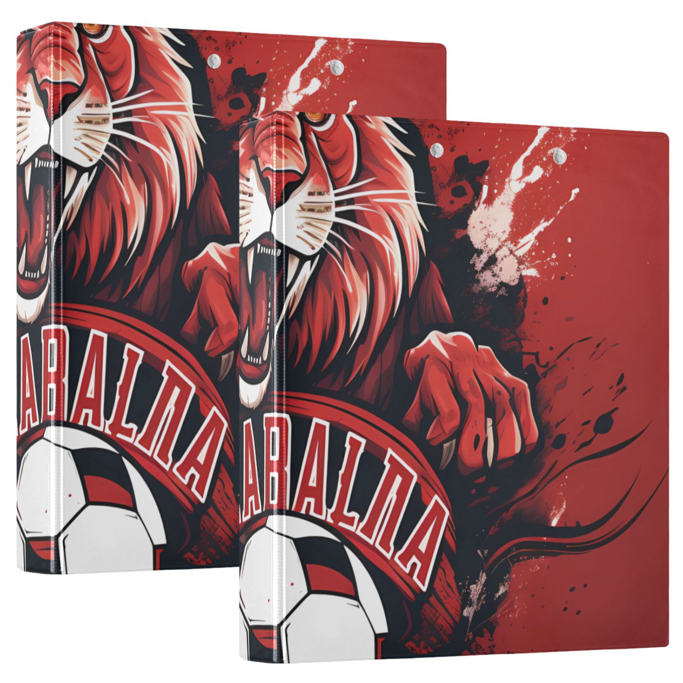 Lion Football 3 Ring Binders 1.5 inch Hardcover File Folders with ...