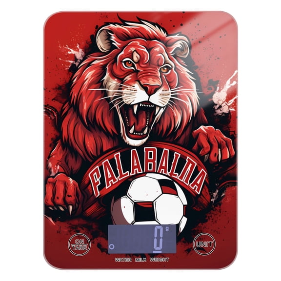 Lion Football Food Scale Digital Kitchen Scale Waterproof Tempered Glass Tare Function 11 lb for Baking Cooking Meal Prep