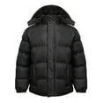 thumbnail image 1 of Lion Force Big & Tall Mens' Warm Puffer Coat Jacket Removable Hood Polar Fleece Lining (5X-large, Charcoal), 1 of 2