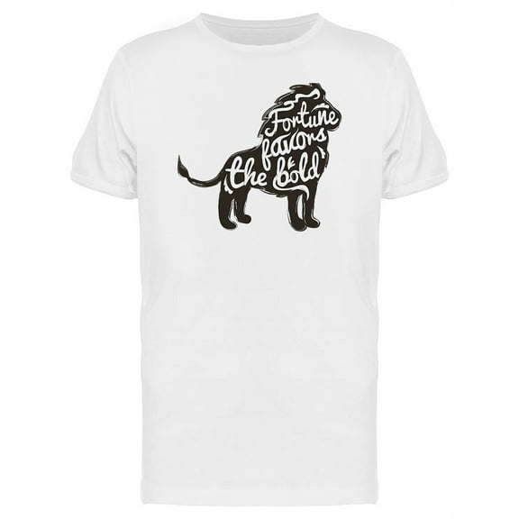 Lion Fortune Favors T-Shirt Men -Image by Shutterstock, Male Small