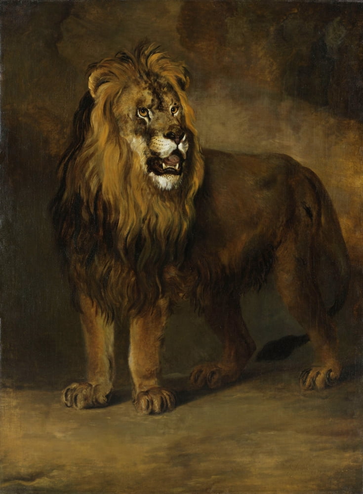 Lion From The Menagerie Of King Louis Napoleon Canvas Art -  (18 x 24)