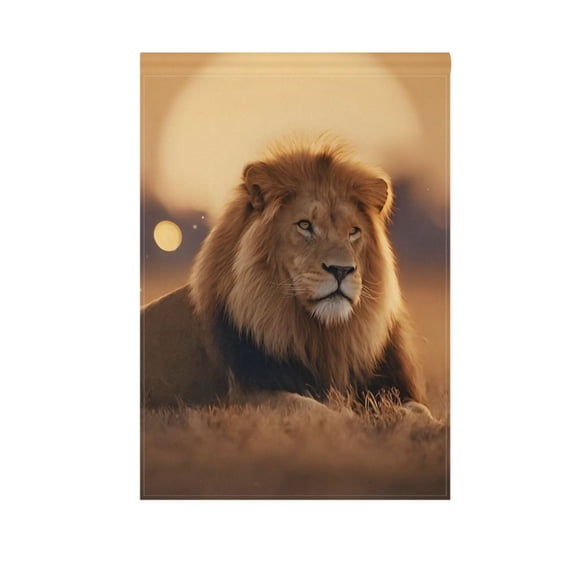 Lion Garden Flag Double Sided 12 x 18/28 x 40 Inch Yard Flag Home Outdoor Yard Patio Lawn Decor