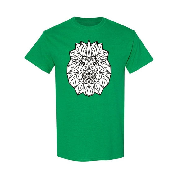 Lion Geometric Design T-Shirt Men -Image by Shutterstock, Male 3X-Large