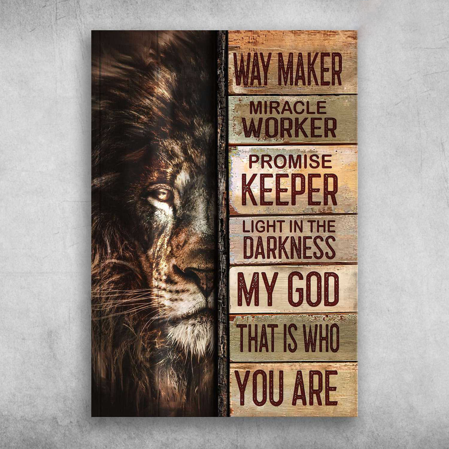 Targa Decorativa In Metallo Vintage 30x45 Cm Con Scritta Way Maker Miracle Worker - Poster Retrò Per Parete, Casa, Ufficio, Garage